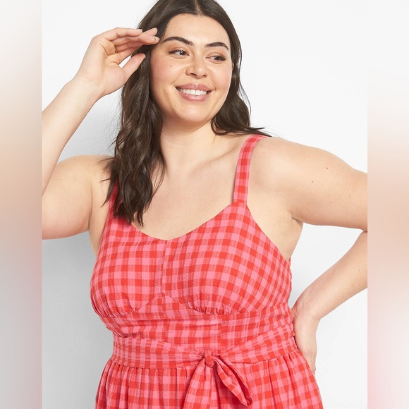 Lane Bryant Red Gingham Maxi Dress - Picture 4 of 8